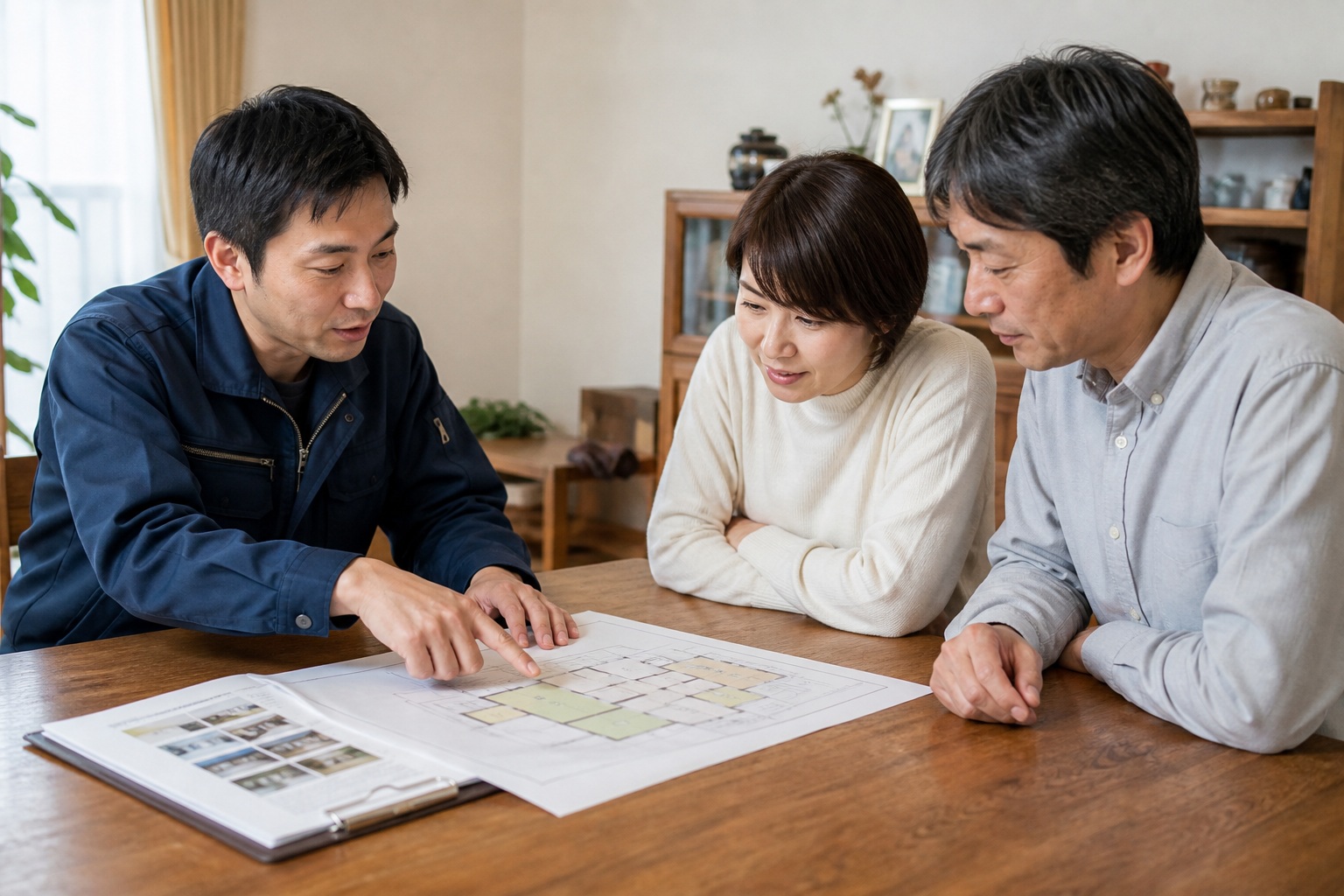 見積もりの内容を説明する様子